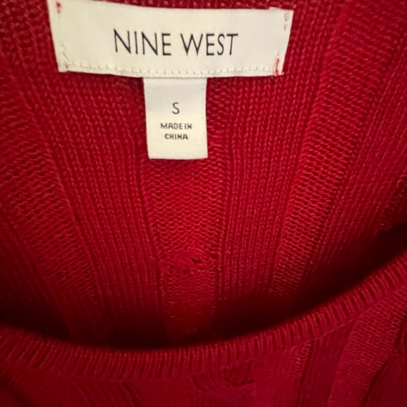 Nine West women’s burgundy cable knit sweater dress A-line, size Small, EUC - Picture 3 of 10